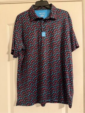 Pins & Aces skulls golf polo
